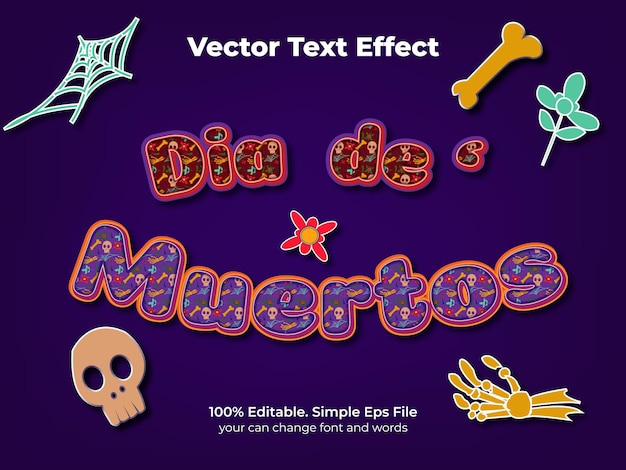 Dia de muertos teksteffect