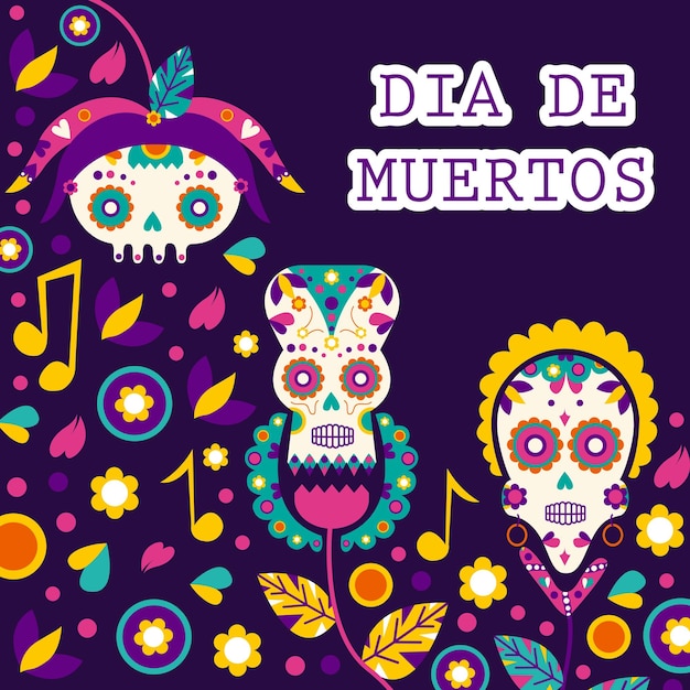 dia de muertos vector illustration design