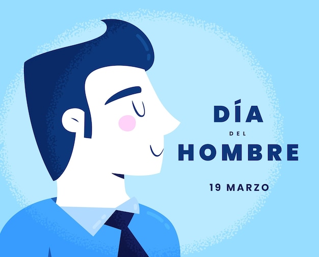 Dia del hombre illustrazione in design piatto