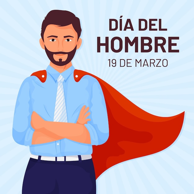 평면 디자인의 Dia del hombre 그림