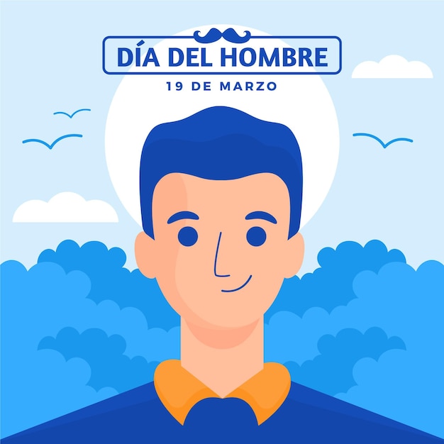 평면 디자인의 Dia Del Hombre 그림