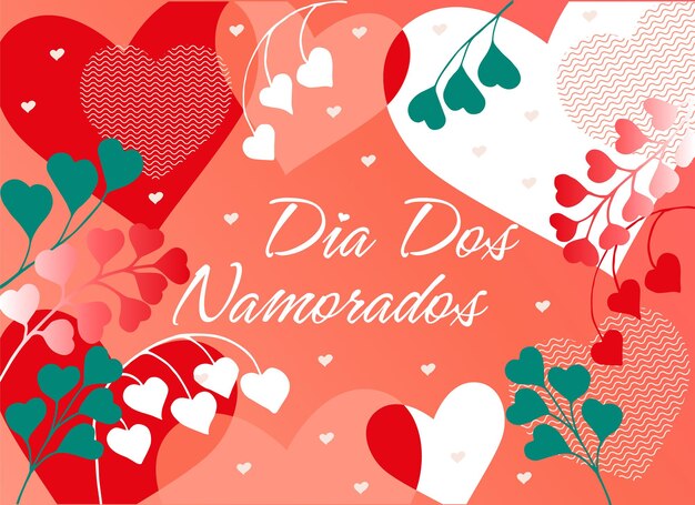 dia dos namorados trendy color greeting cards