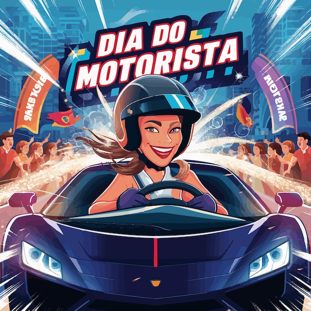 Vector dia do motorista driver day