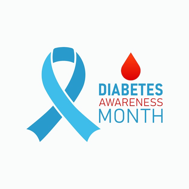 Vector diabetes awareness month vector template for banner greeting card poster with background vector illustration