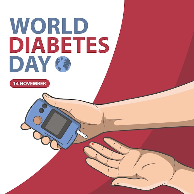 Vector diabetes day awareness poster banner background design