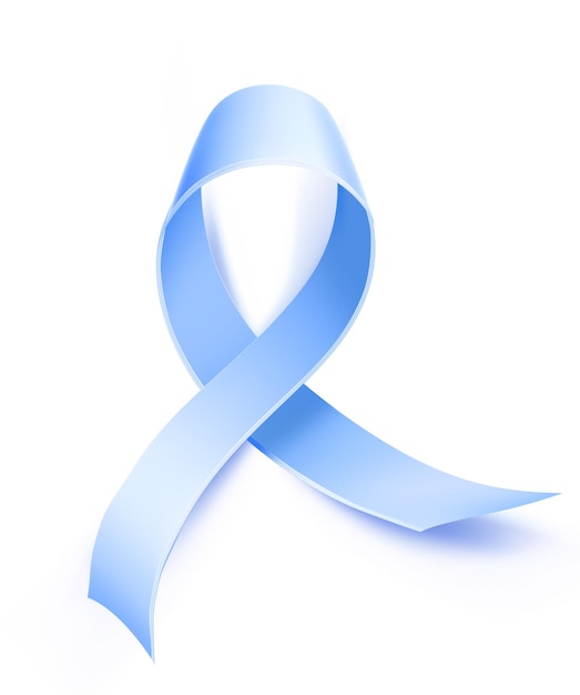 Diabetes day, awareness symbol realistic blue ribbon