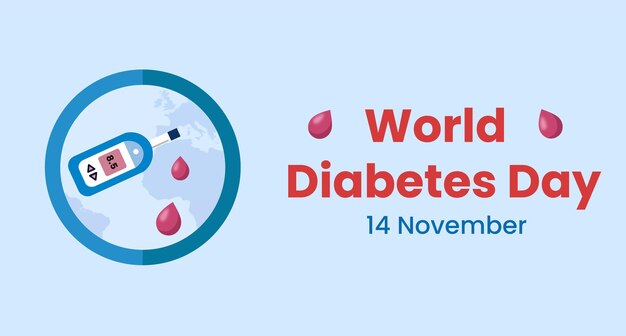 Vector diabetes day poster and banner