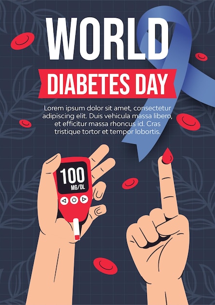 Vector diabetes day vector illustration concept