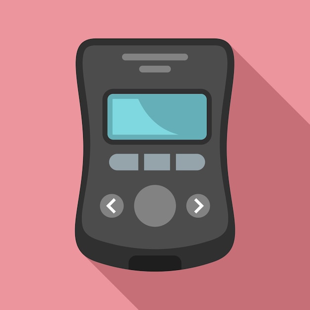 Diabetes glucometer icon Flat illustration of diabetes glucometer vector icon for web design