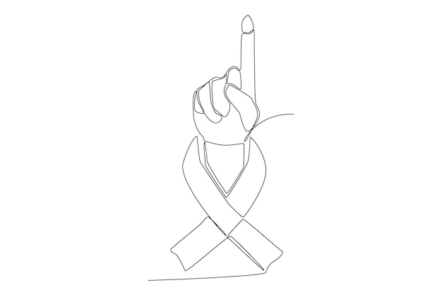 Vector diabetes-tested finger and a ribbon for world diabetes day