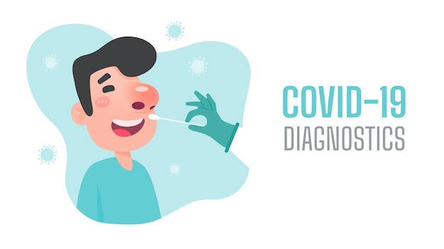 Diagnosis of patients nasal disease to test for coronavirus infection.