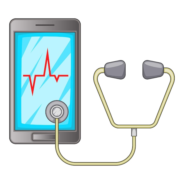 Diagnostische telefoonpictogram Cartoon illustratie van diagnostische vector telefoonpictogram voor webdesign