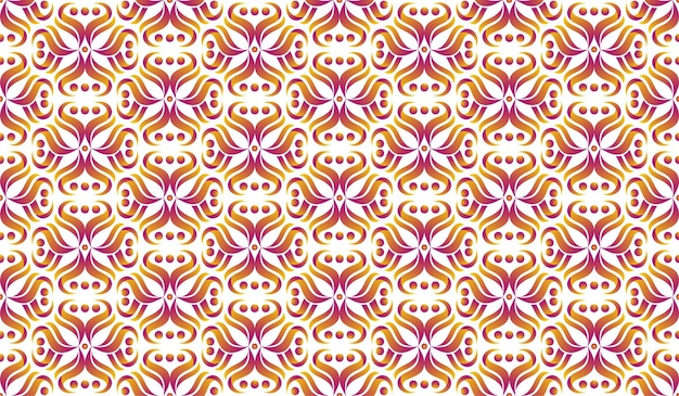 Diagonal abstract modern hand drawing tropical exotic hibiscus flowers and circles seamless pattern