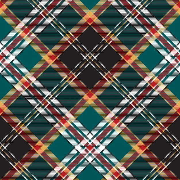 Diagonal fabric texture seamless pattern check plaid