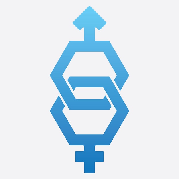 Diagonal icon logo gender