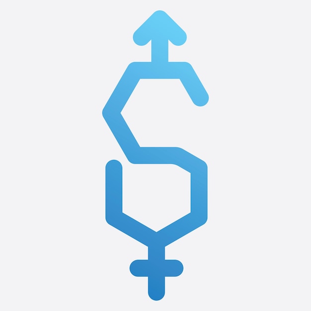 Diagonal icon logo gender