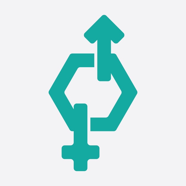 Diagonal icon logo gender