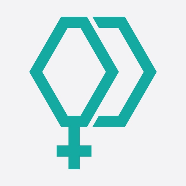 Diagonal icon logo gender