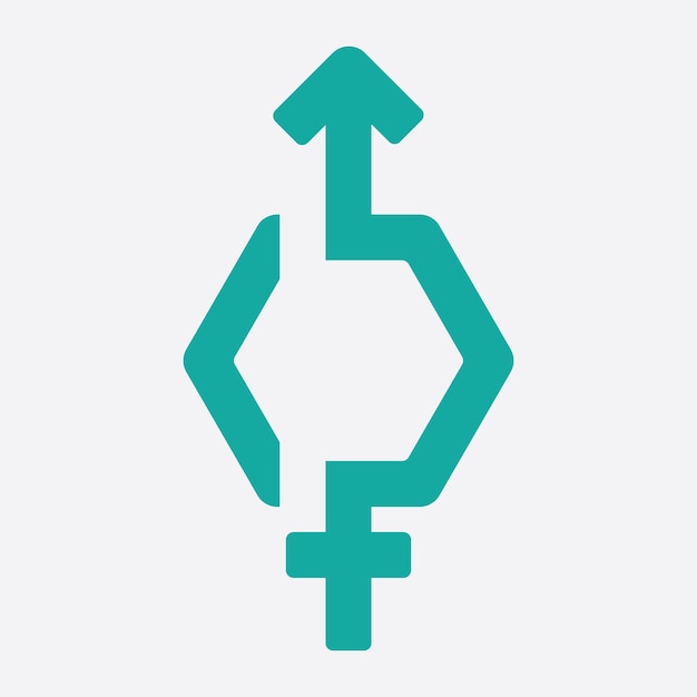 Diagonal icon logo gender