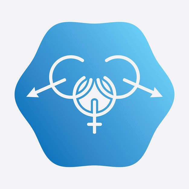 Vector diagonal icon logo gender