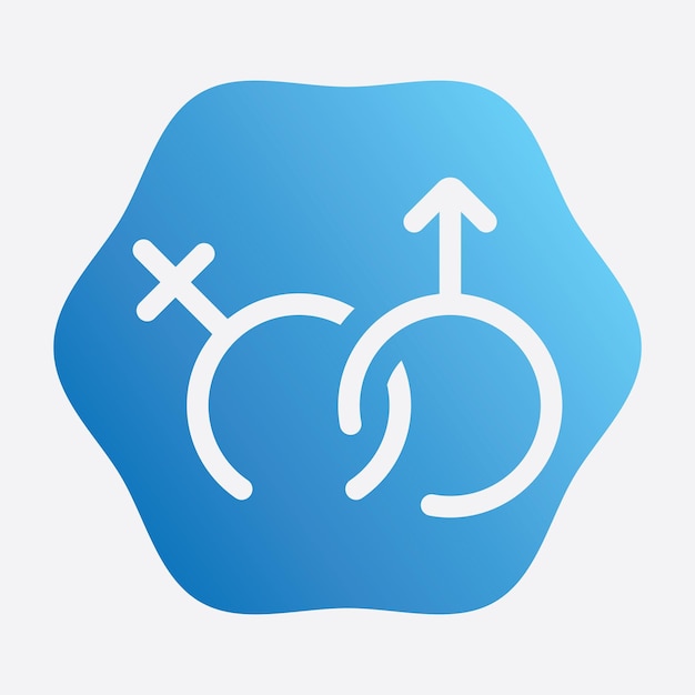 Diagonal icon logo gender