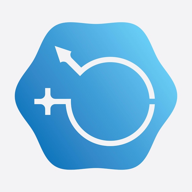 Diagonal icon logo gender