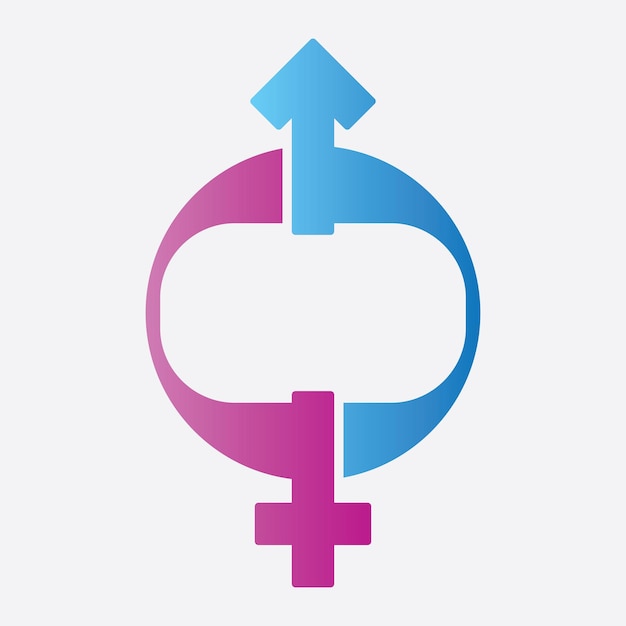 Vector diagonal icon logo gender