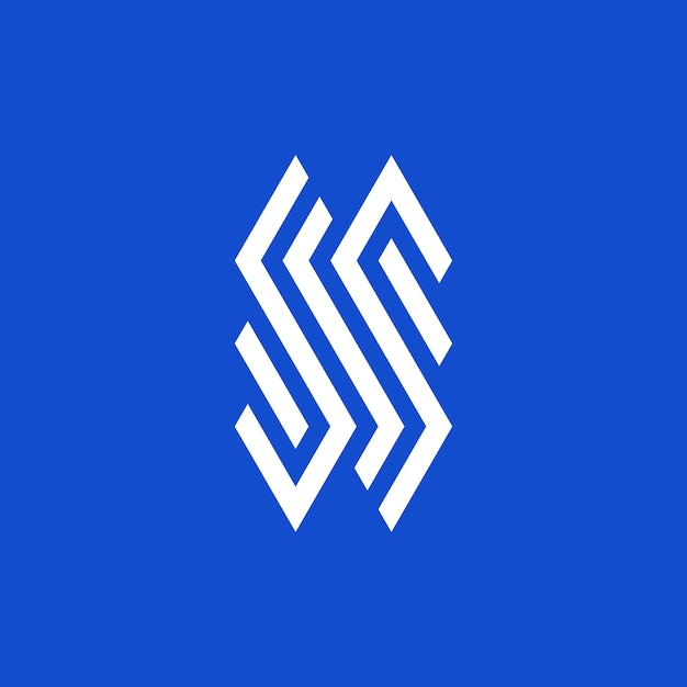 Diagonale lettera s linee logo moderno