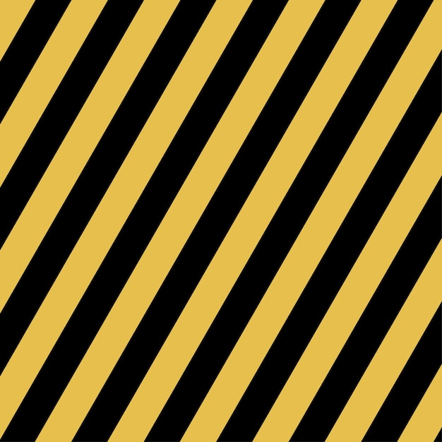 Diagonal lines seamless pattern black and yellow color. Pattern design for street background, warnin