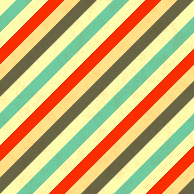 Vector diagonal stripes retro colours, seamless pattern