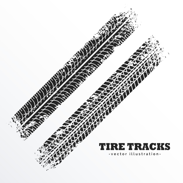 diagonal tire tracks
