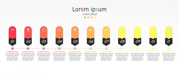 Diagram business and education infographic template