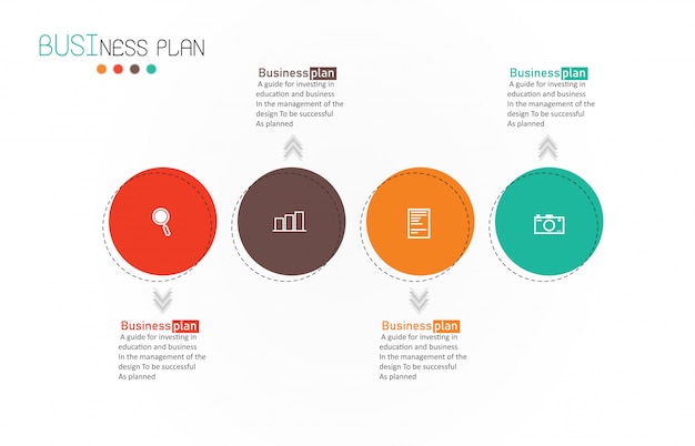 Diagram Business and Education vector illustration