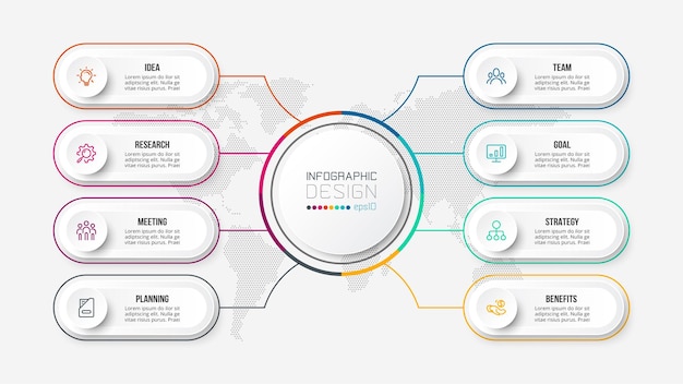 Modello di infografica aziendale diagramma