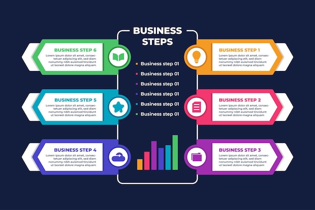 Diagram chart strategy business infographic