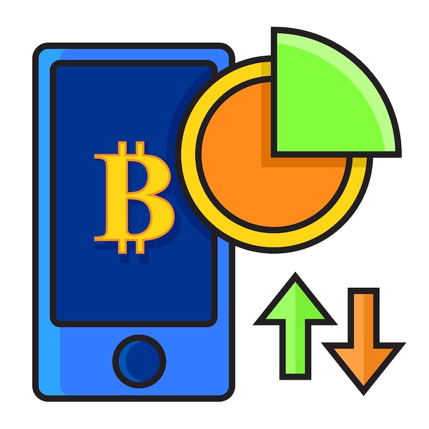 Vector diagram digitale valuta