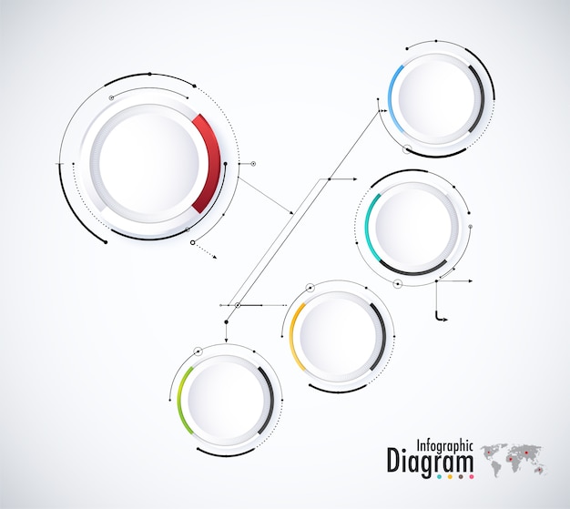 Diagram and flow chart of technology concept, presentation