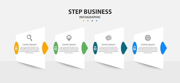 Diagram infographic professional steps design template