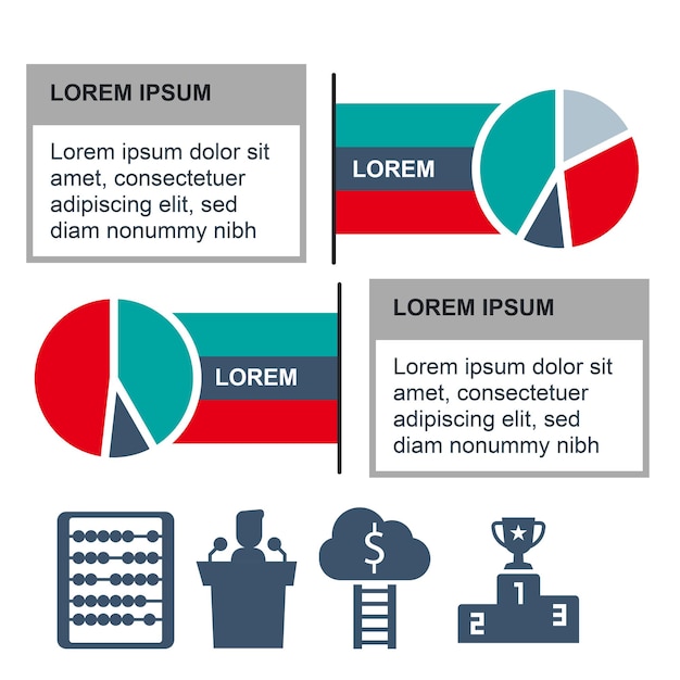 Vettore infografica di diagramma