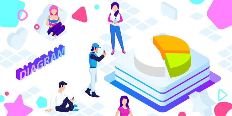 Vector diagram isometric design icon vector web illustration 3d colorful concept