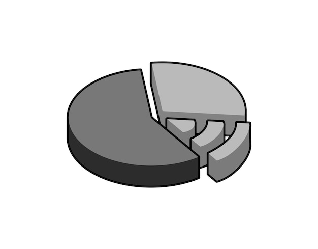 Diagram isometrisch ontwerppictogram Vectorwebillustratie 3d kleurrijk concept
