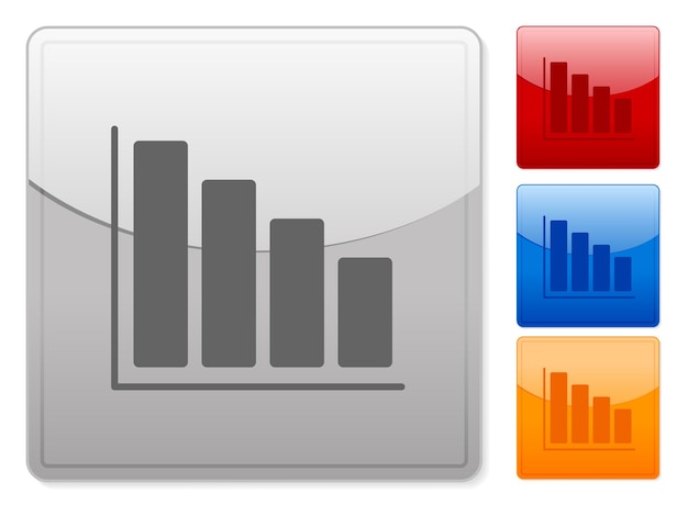 Diagram met vierkante webknoppen