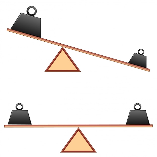 Vector diagram met weeg op balken