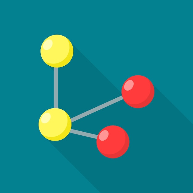 diagram molecule icon flat illustration of diagram molecule vector icon for web design