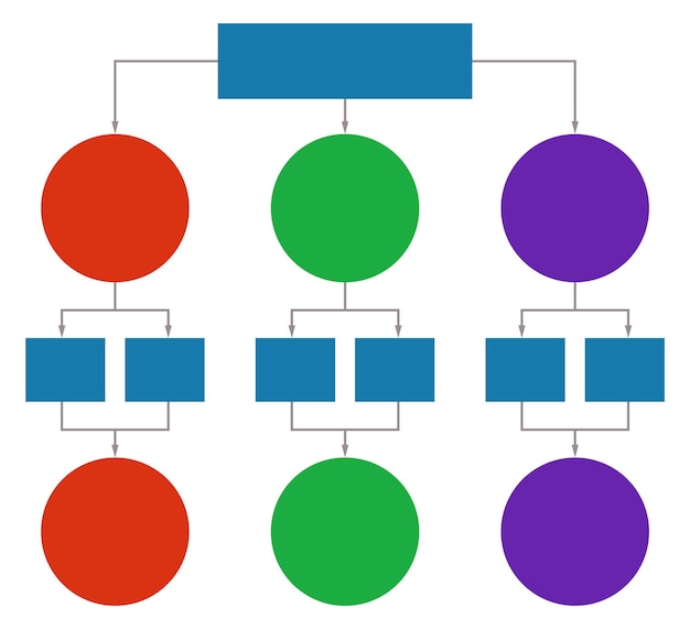 Premium Vector | Diagram template color structure layout business flow
