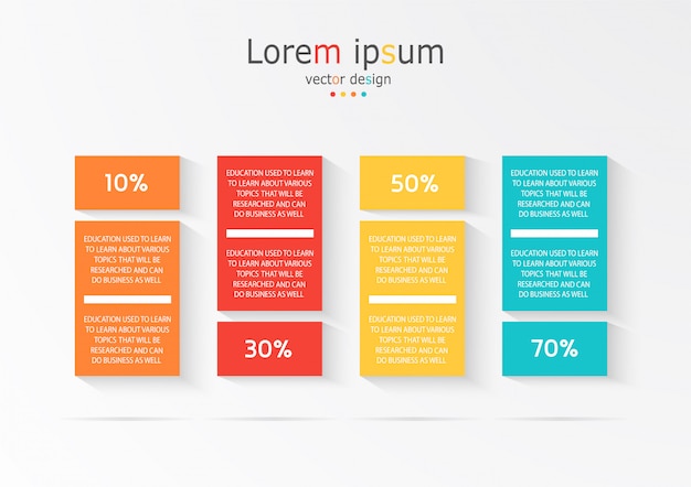 Diagram zakelijke en onderwijs infographic sjabloon