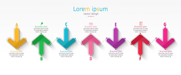 Diagram zakelijke en onderwijs infographic sjabloon