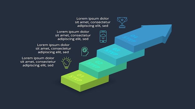 Diagramconcept voor infographic met 6 stappen opties onderdelen of processen Sjabloon voor web op een zwarte achtergrond