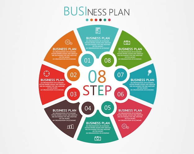 Diagrams  presentation process, outline in business, investment education.