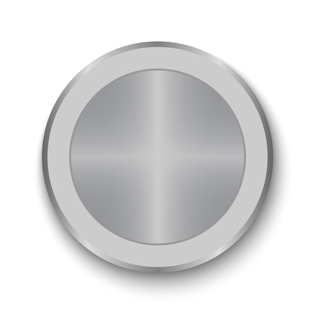 Vector dial knob. realistic metal button